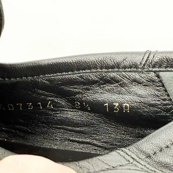 Gucci Horsebit Brixton Loafers Collapsable Heel Black Leather US Men’s 9 - Picture 13 of 14